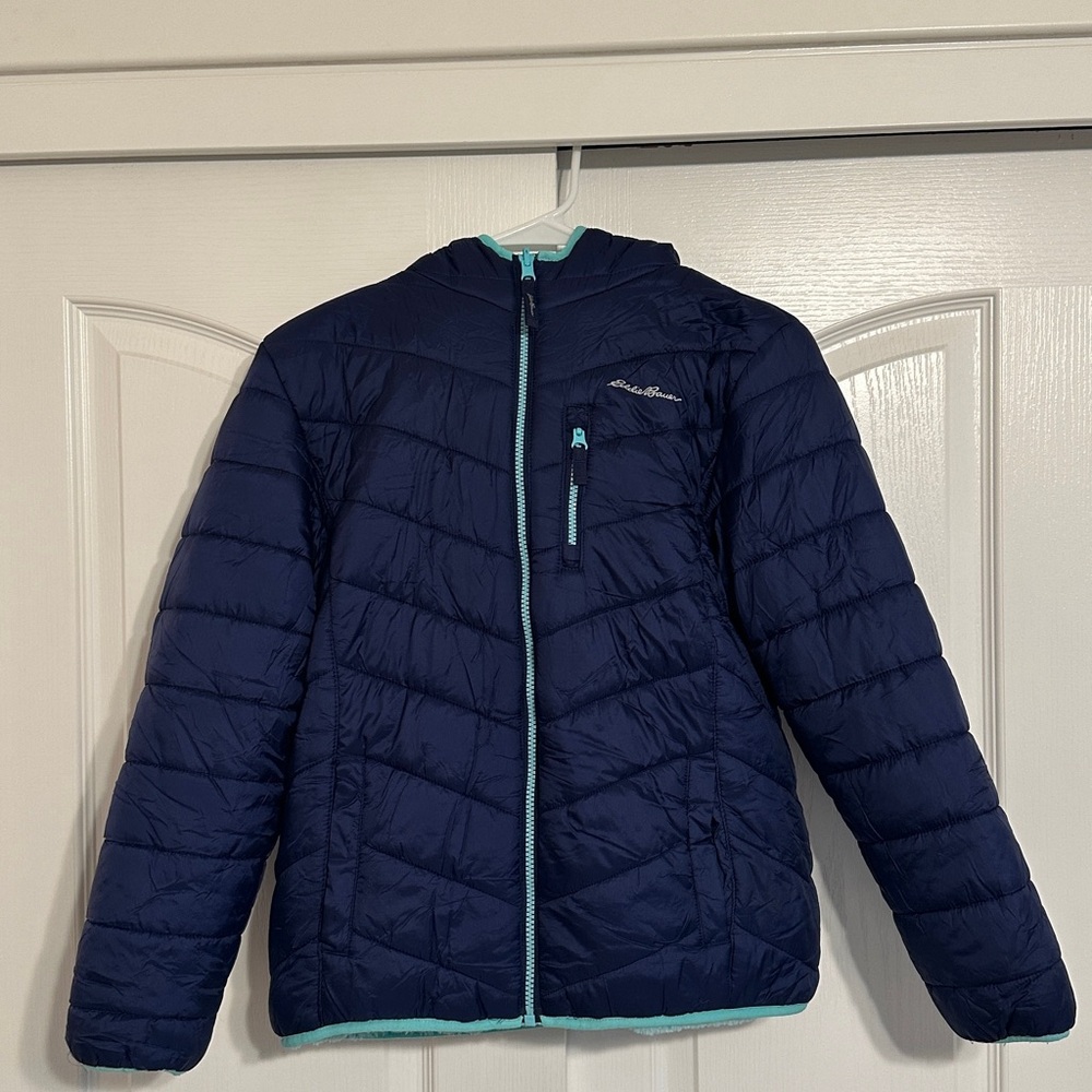 Eddie Bauer Kids Navy Reversible Puffer Jacket